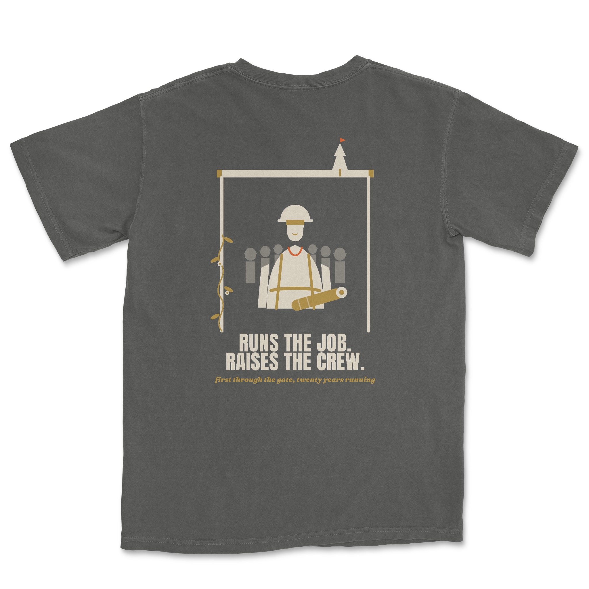 Runs the Job. Raises the Crew. Tee — Dreamship production preview
