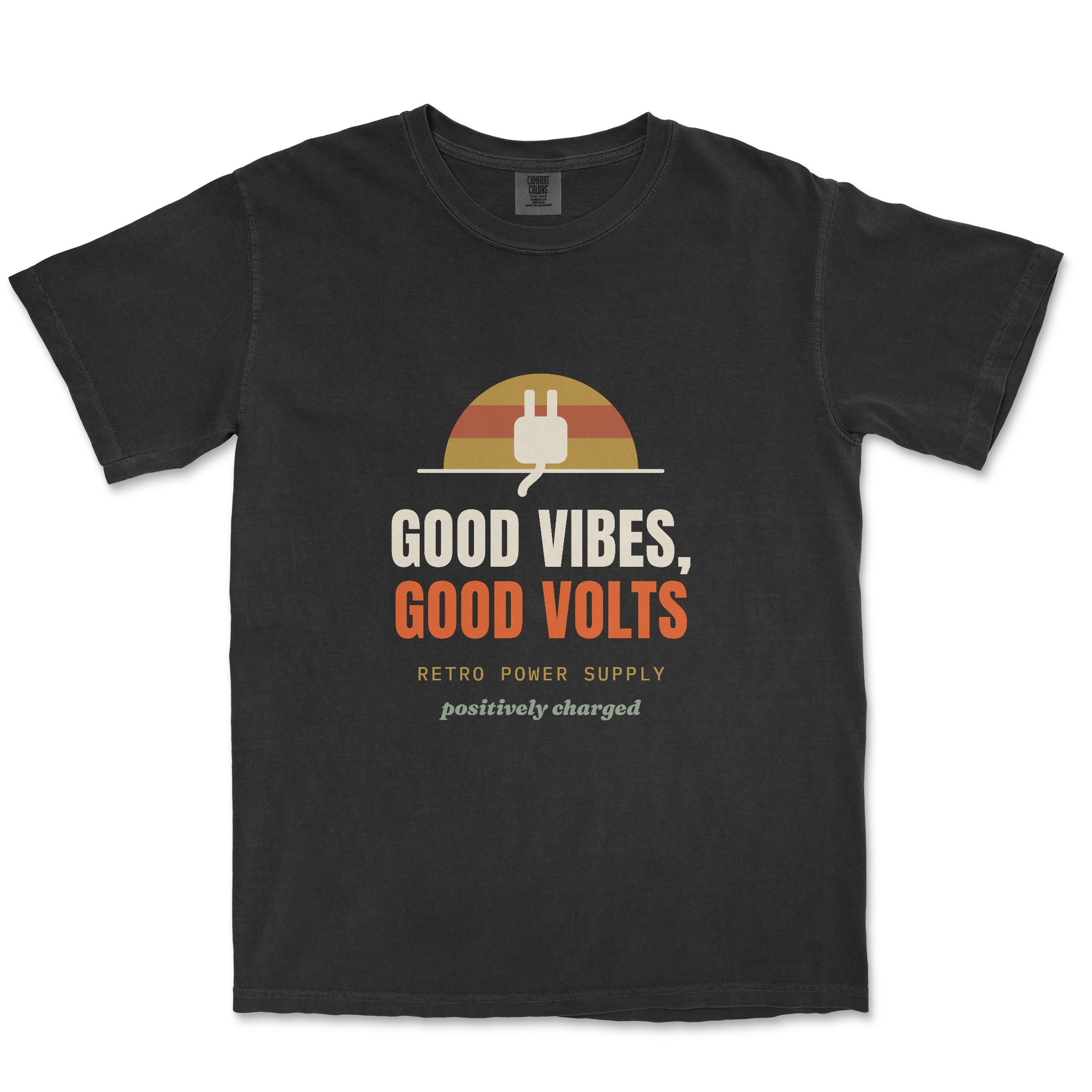 Good Vibes, Good Volts Tee — front