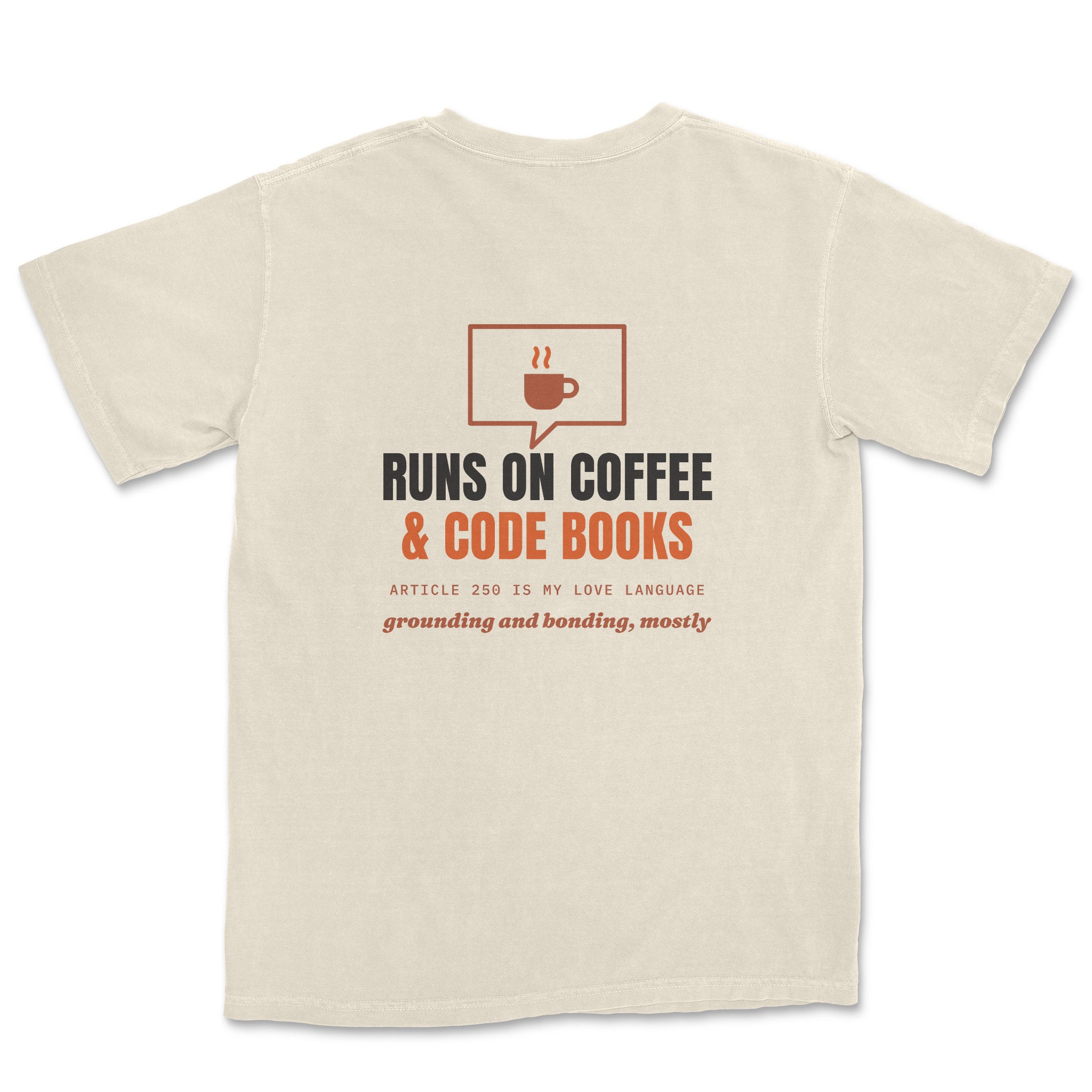 Runs On Coffee & Code Books Tee — back