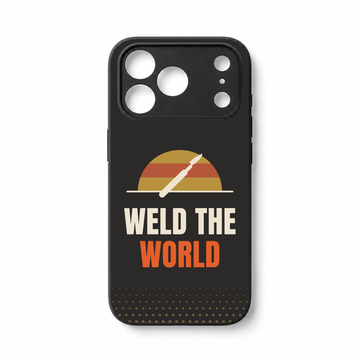 Weld The World iPhone Case — Dreamship production preview