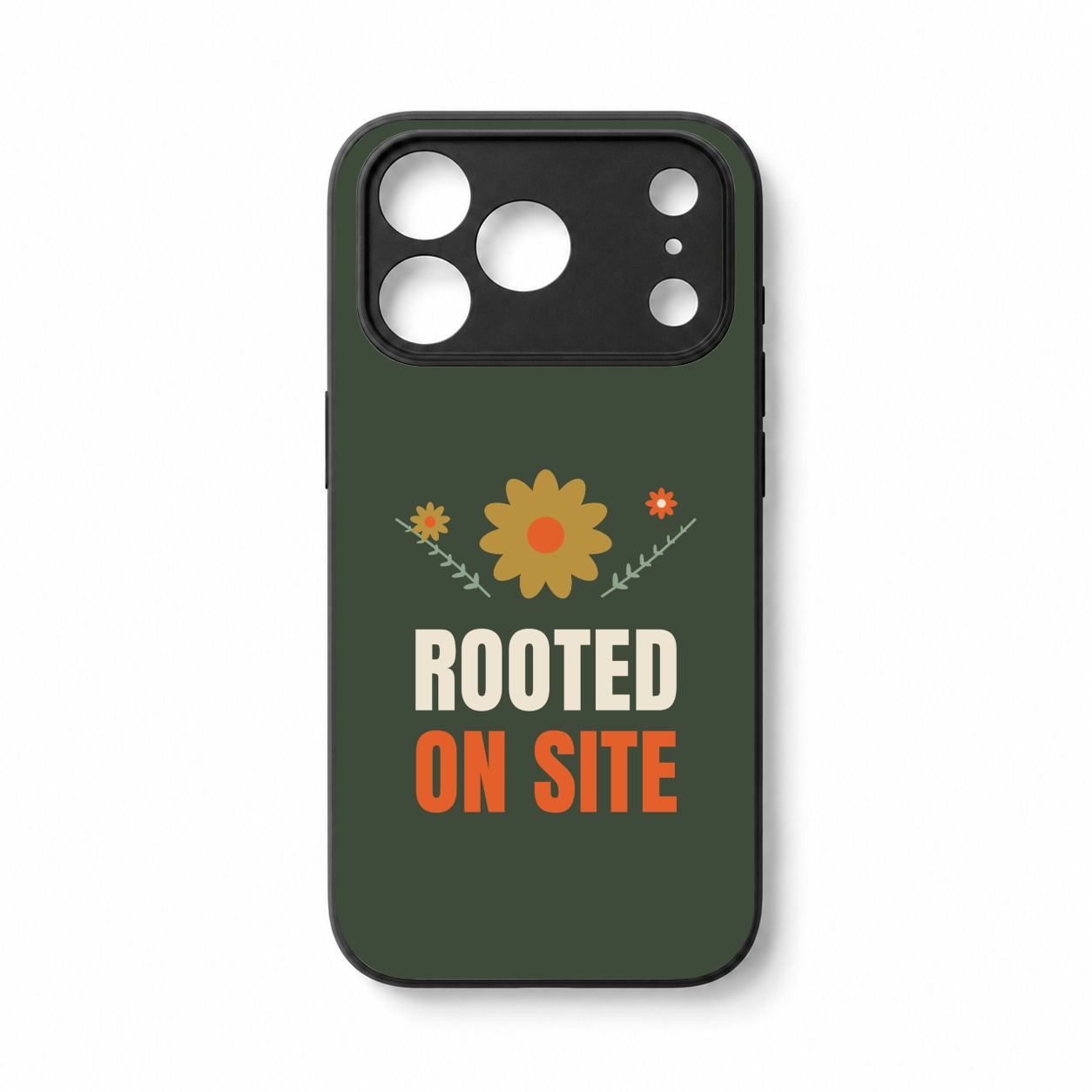 Rooted On Site iPhone Case — Dreamship production preview