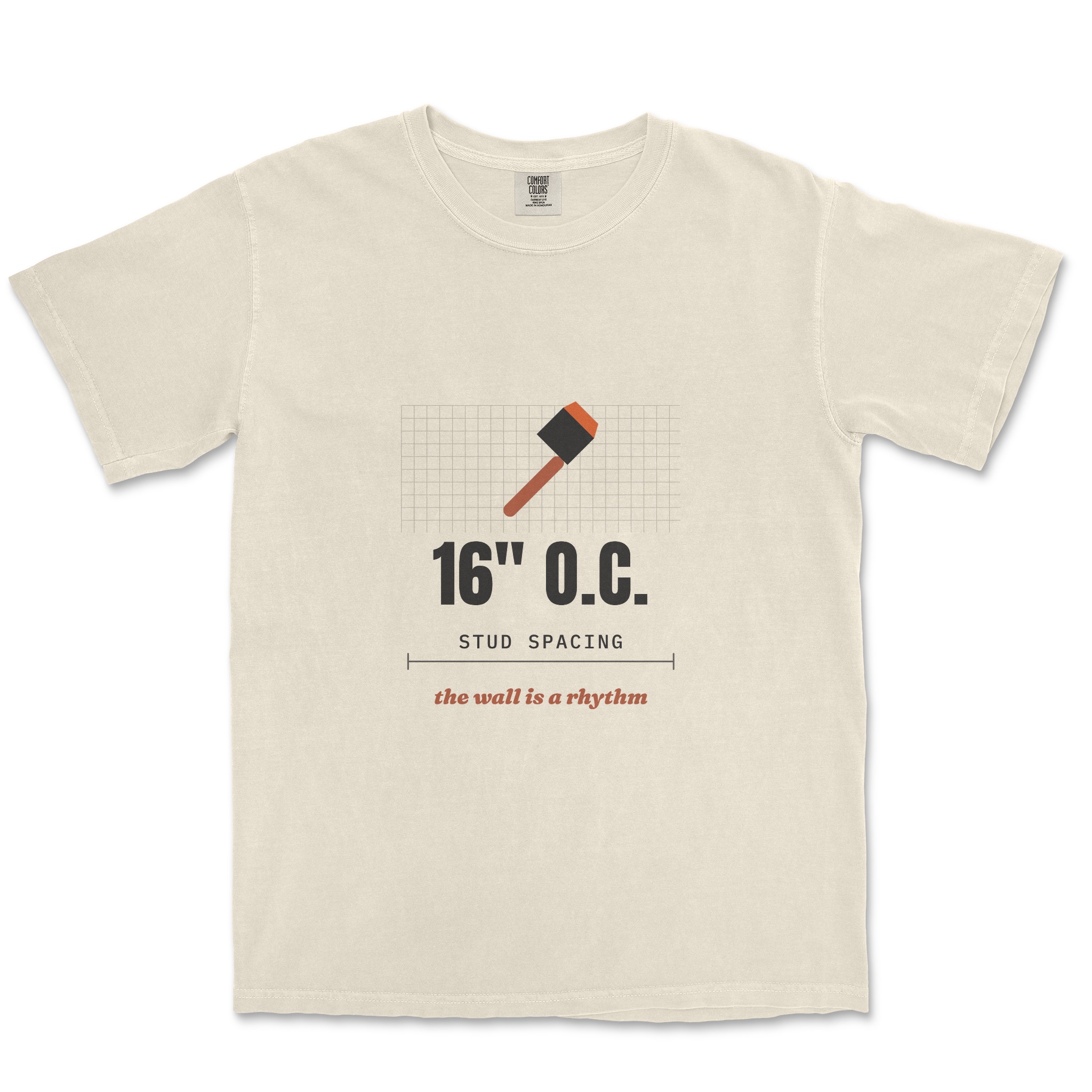 16" O.C. Tee — front