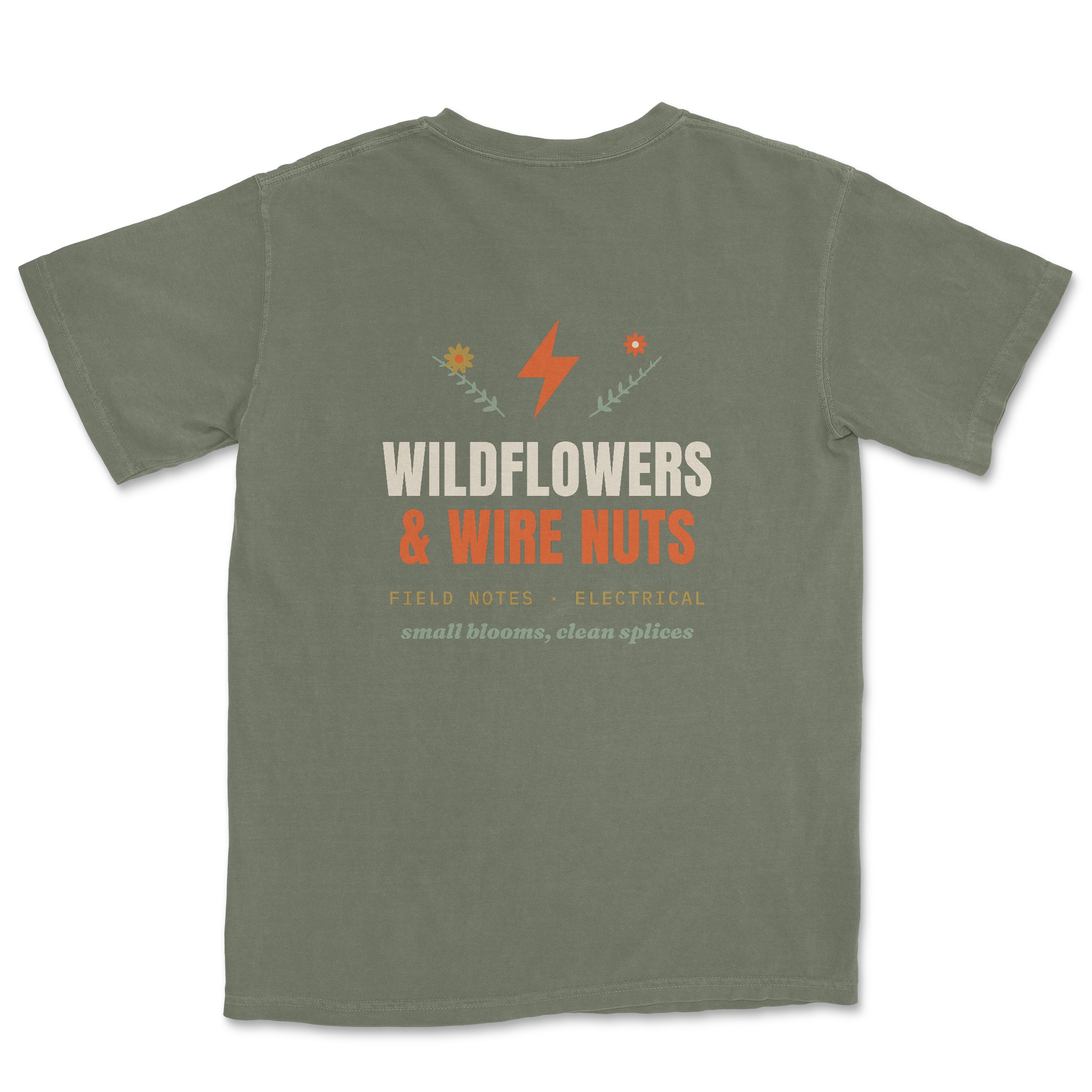Wildflowers & Wire Nuts Tee — back