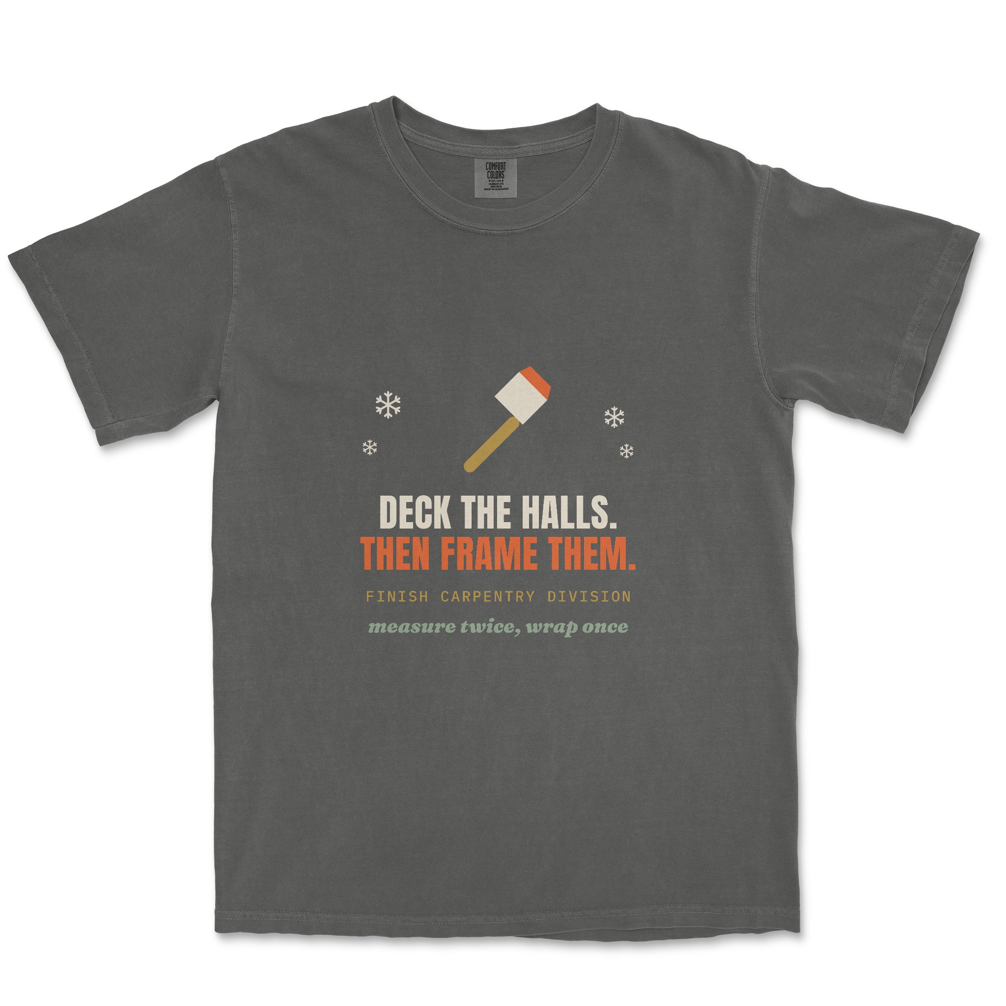 Deck The Halls. Then Frame Them. Tee — Dreamship production preview