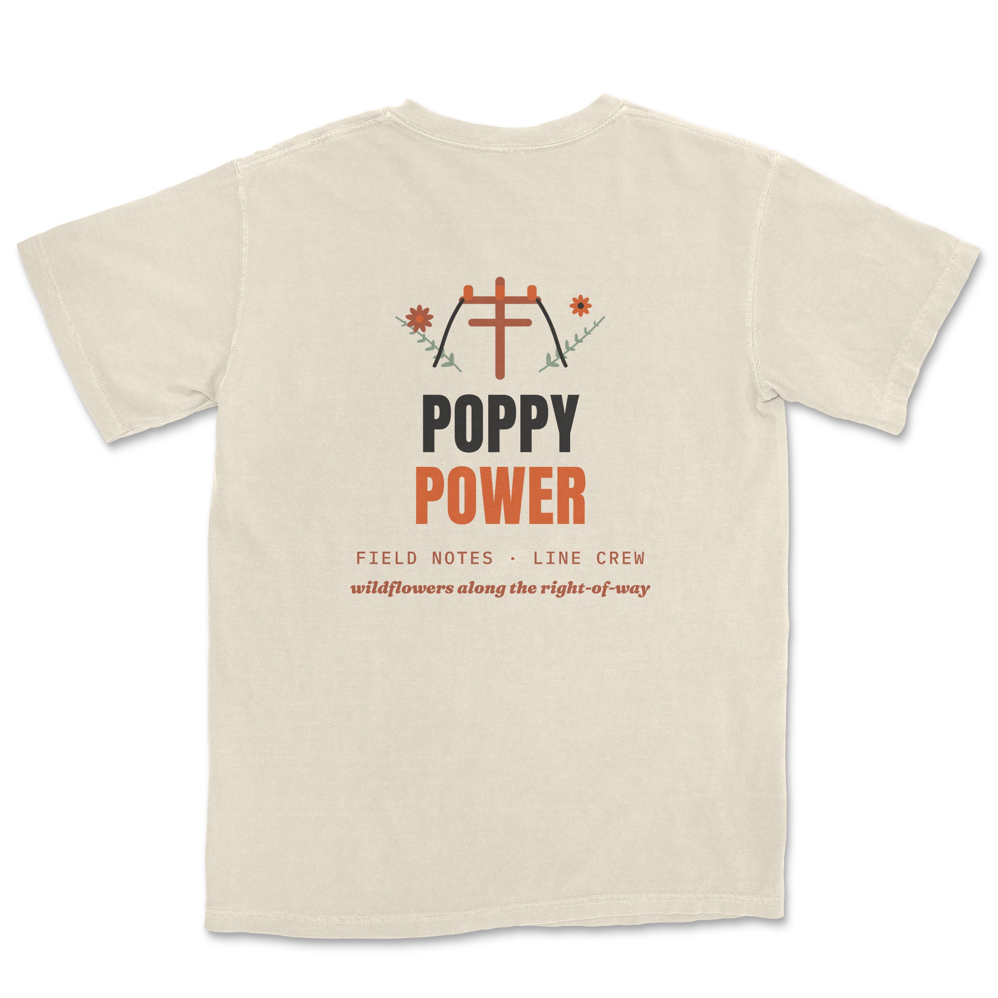Poppy Power Tee — back