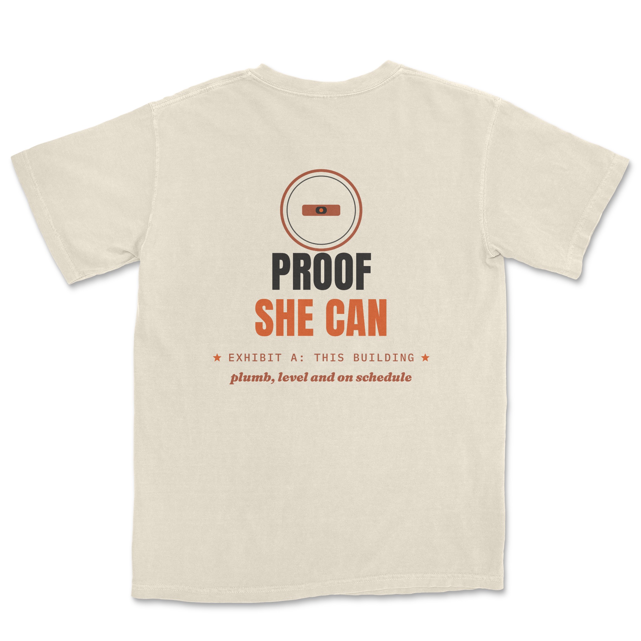 Proof She Can Tee — back