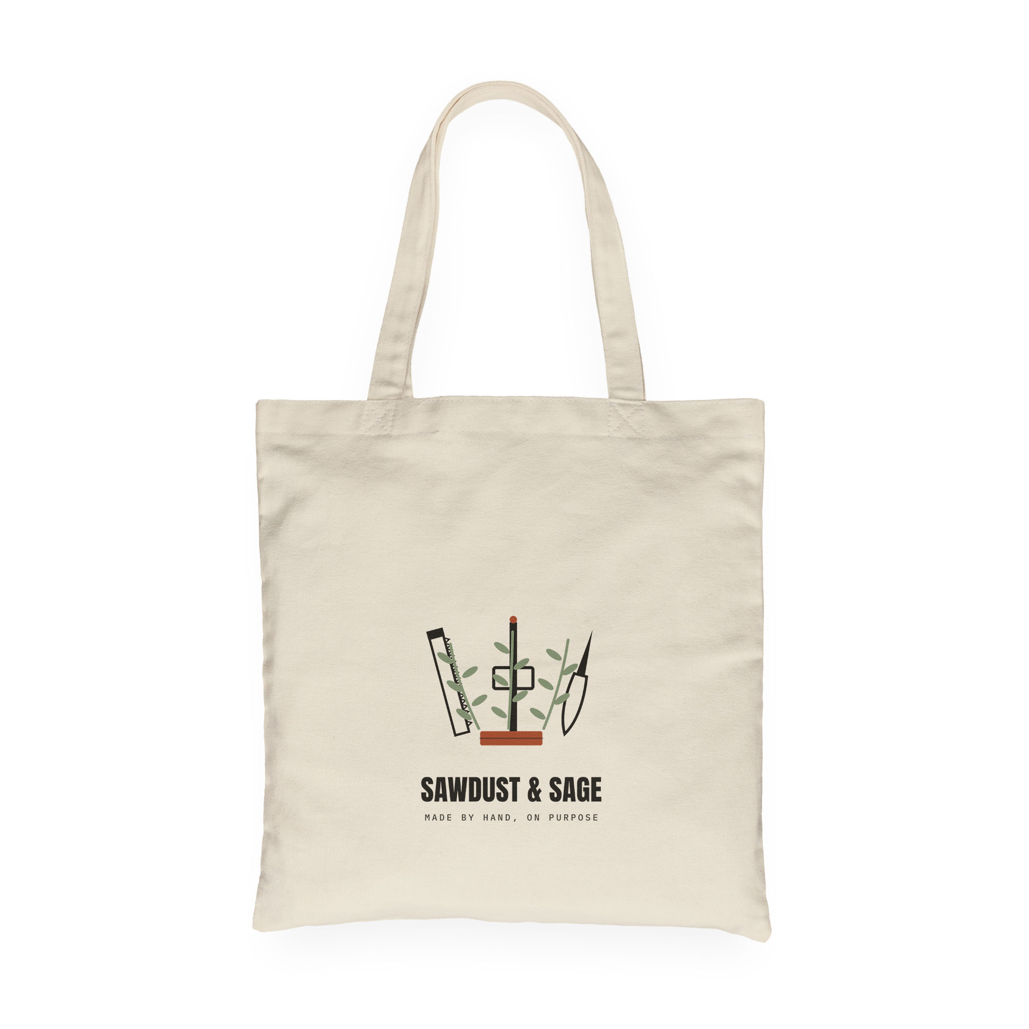 Sawdust & Sage Tote — Dreamship production preview