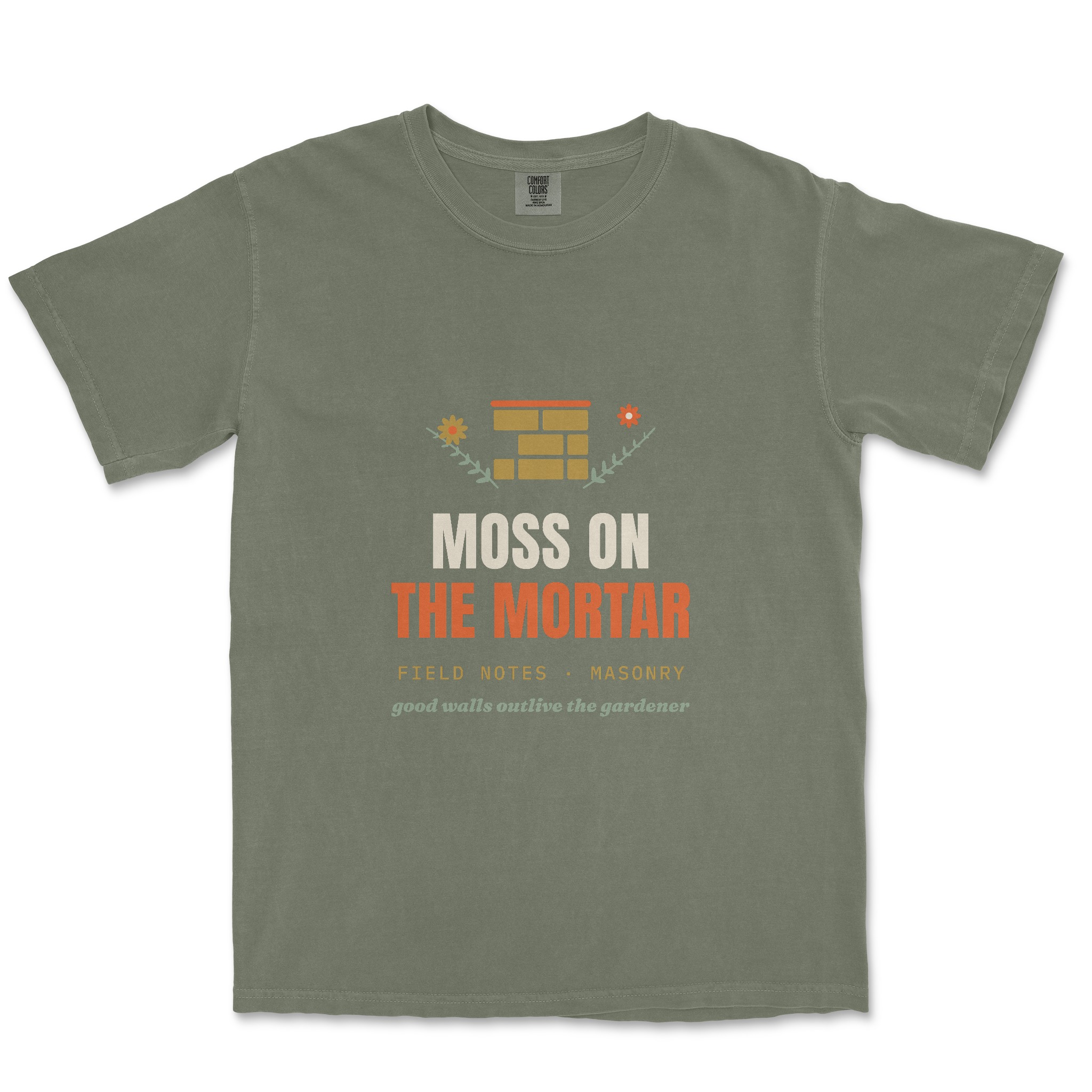 Moss On The Mortar Tee — front