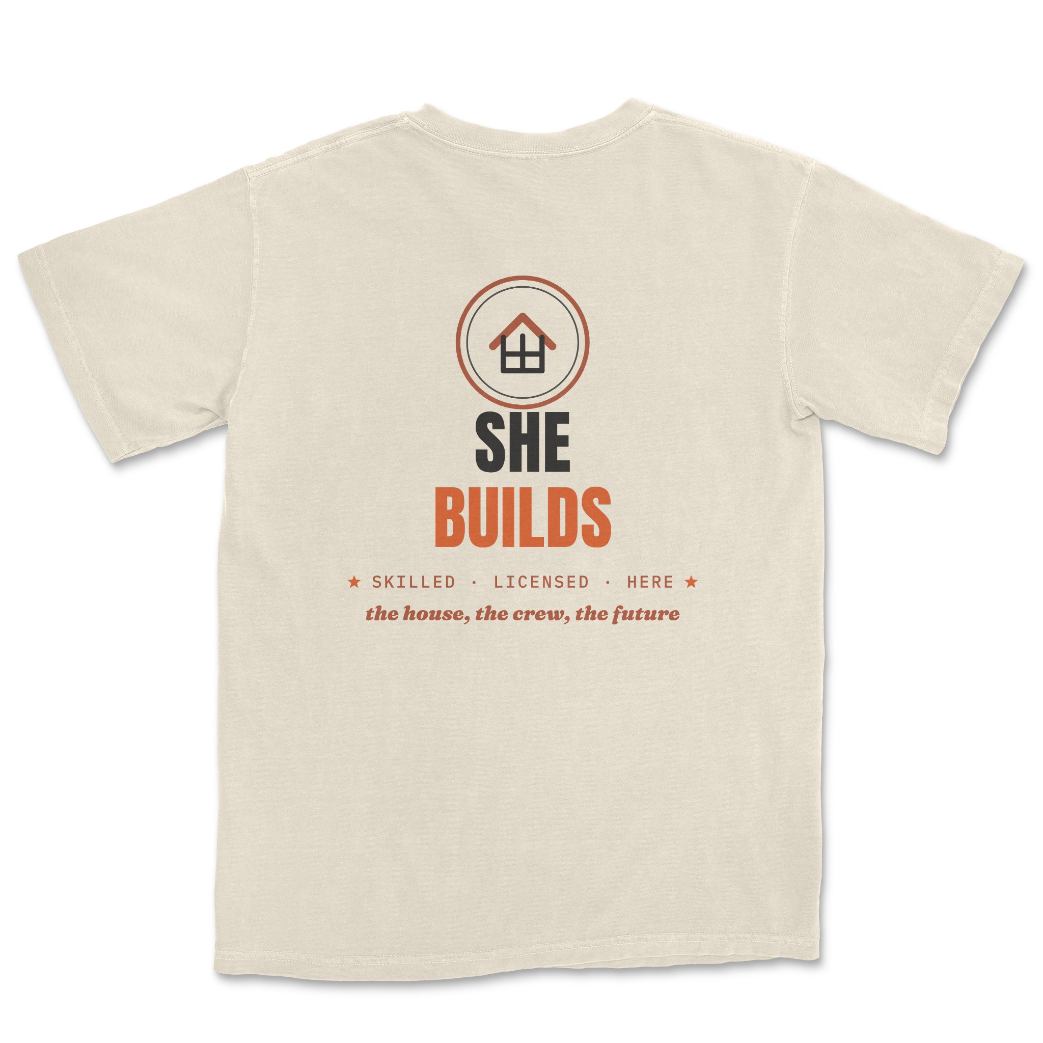 She Builds Tee — back