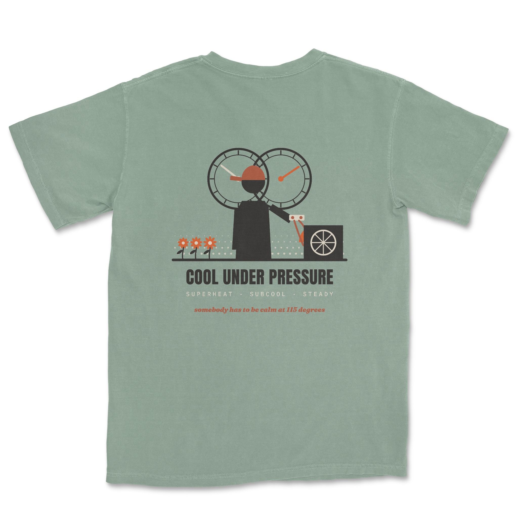 Cool Under Pressure Tee — Dreamship production preview
