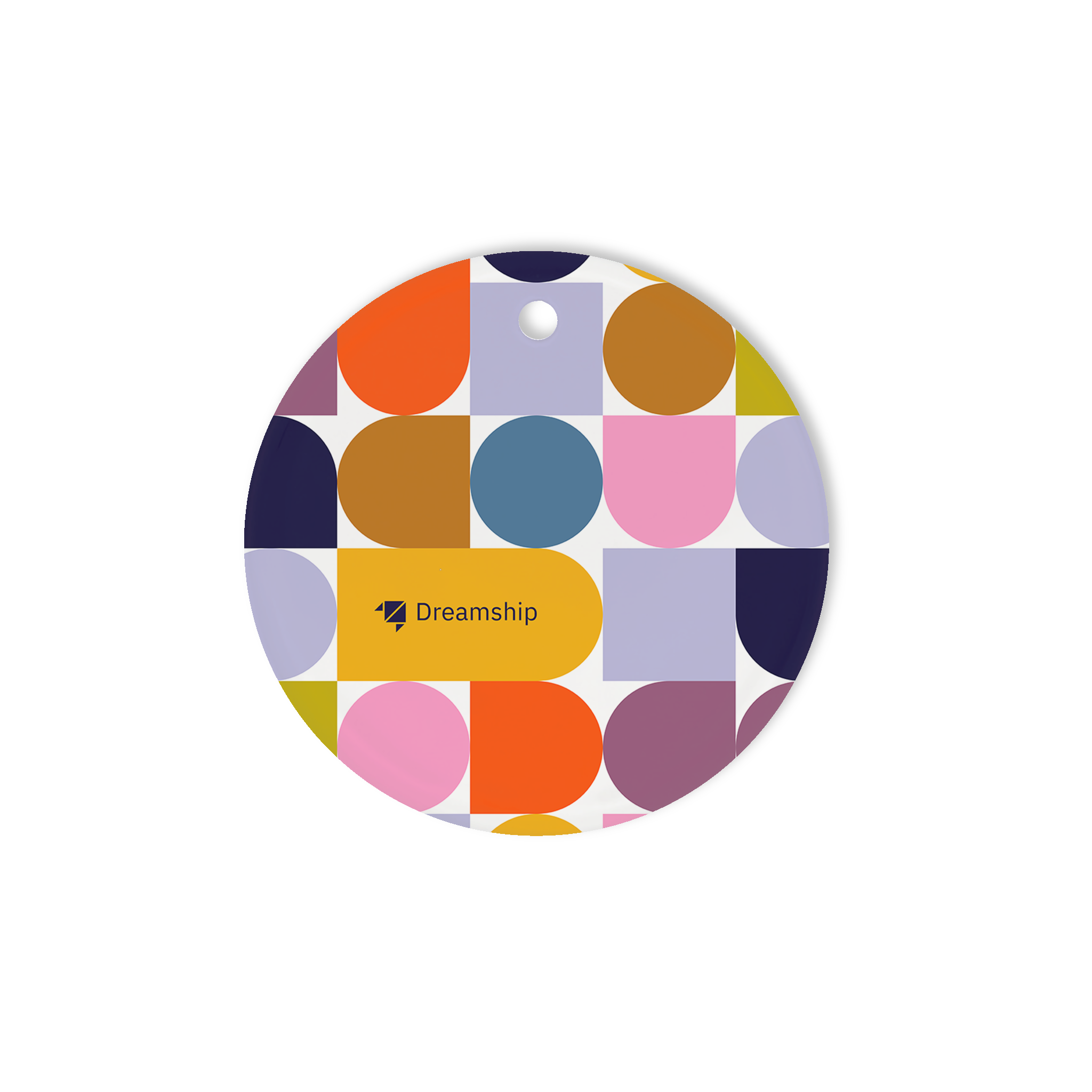 Circle Ceramic Ornament (2 sided) (EU/UK)