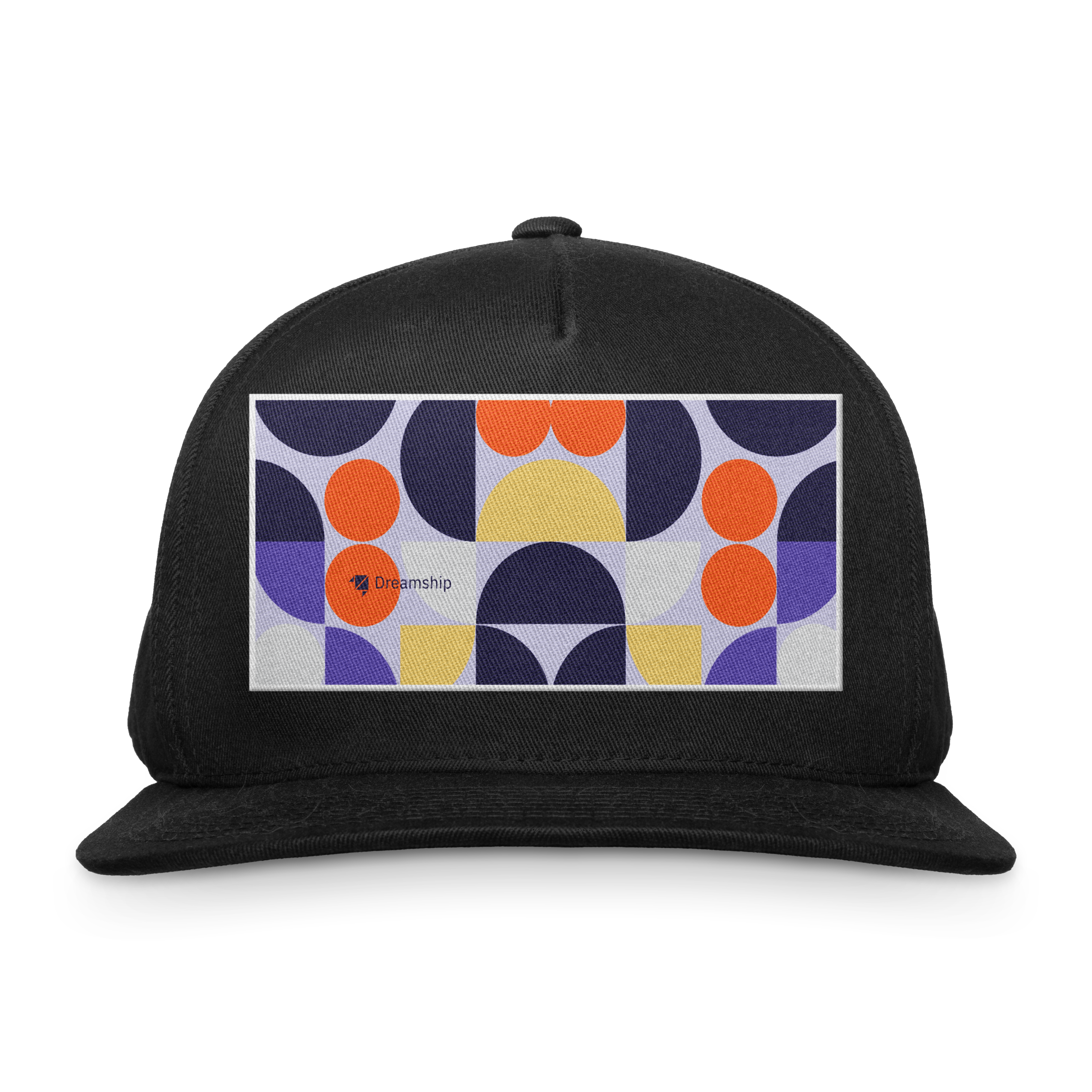 Embroidered Snap Back Hat with Flat Brim